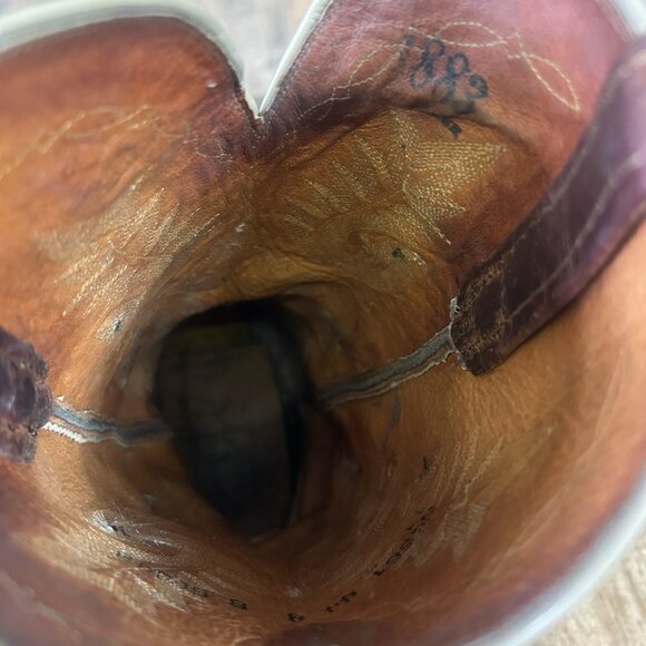 Lucchese N4561 Wingtip 1883 Western Brown Cowboy Boots Womens 8 B - Picture 9 of 12